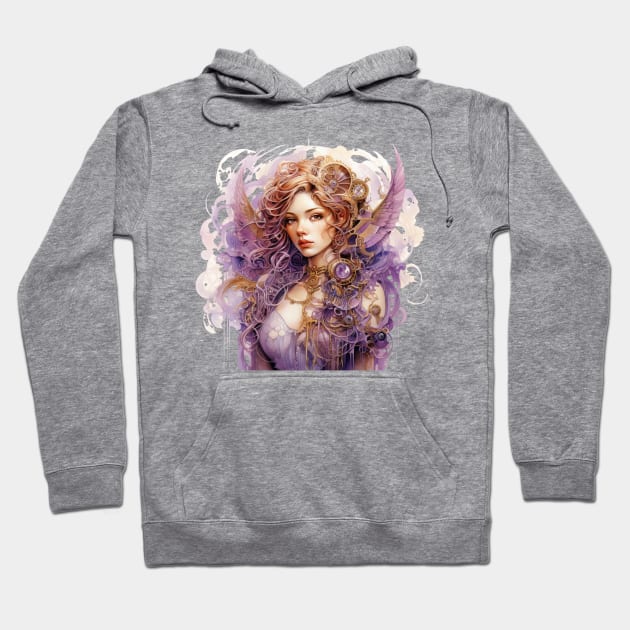 Steampunk Angel #5 Hoodie by Chromatic Fusion Studio